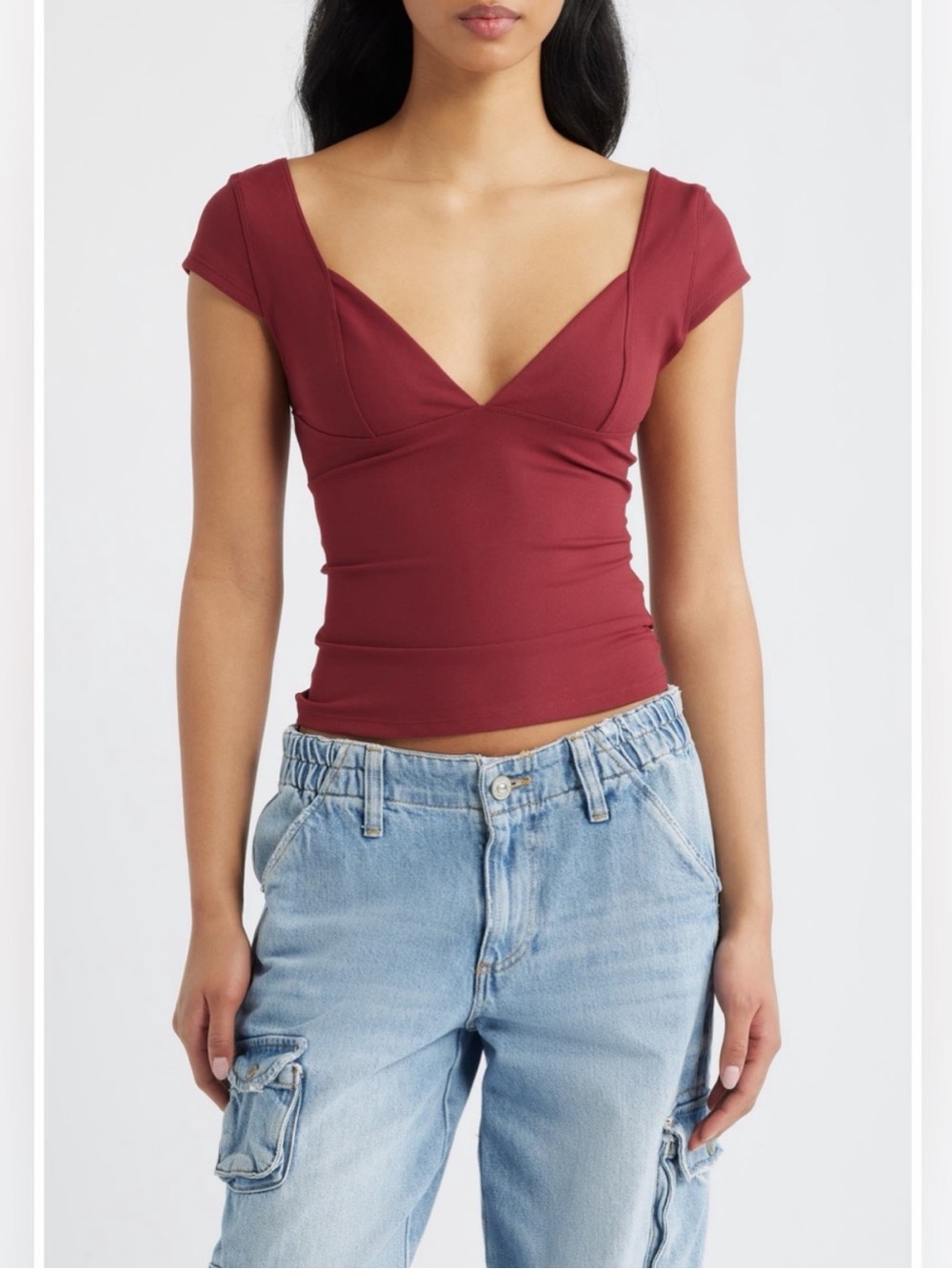 Free People Duo Corset Top Pomegranate
